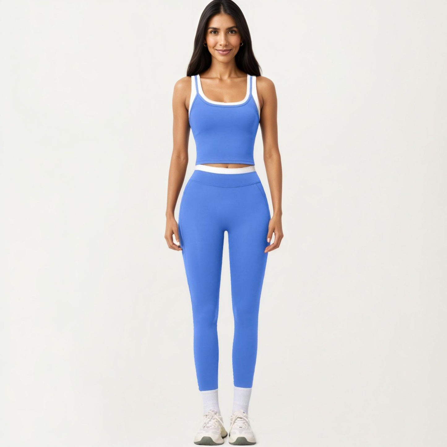 High Waist Leggings with Smooth Stretch Fit and Side Seam Detail