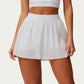 Pleated Athletic Skort with Built-In Shorts and Side Pocket