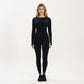 Seamless Long Sleeve Cropped Top with Thumbhole Cuffs and Fitted Waistband