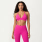 Triangle Sports Bra with Adjustable Cross Back Straps and Smooth Band