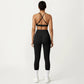Triangle Sports Bra with Adjustable Cross Back Straps and Smooth Band