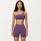 One Shoulder Sports Bra with Asymmetric Strap and Smooth Stretch Fit