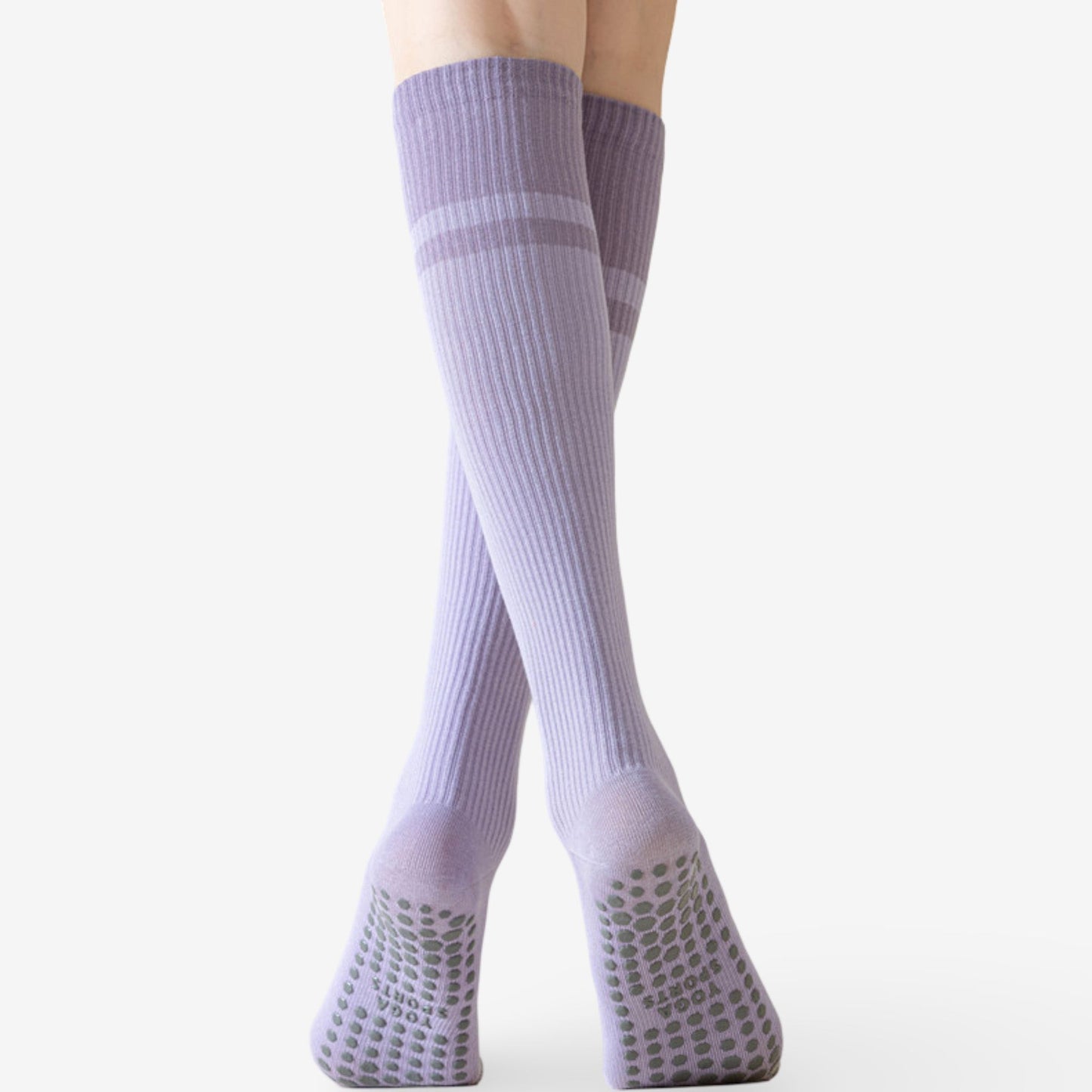 Colorblock Calf Compression Yoga Socks for Fitness and Pilates 3 Pack