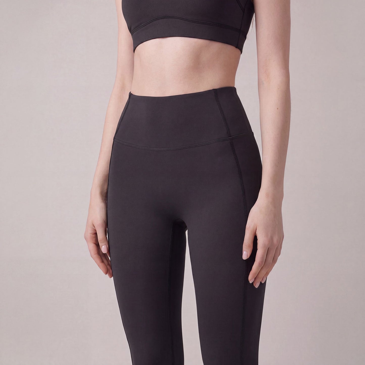 High Waist Full Length Active Leggings with Contour Seams for Workout and Everyday Wear