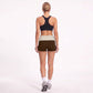 Foldover Waist Biker Shorts Stretch Workout Yoga Shorts