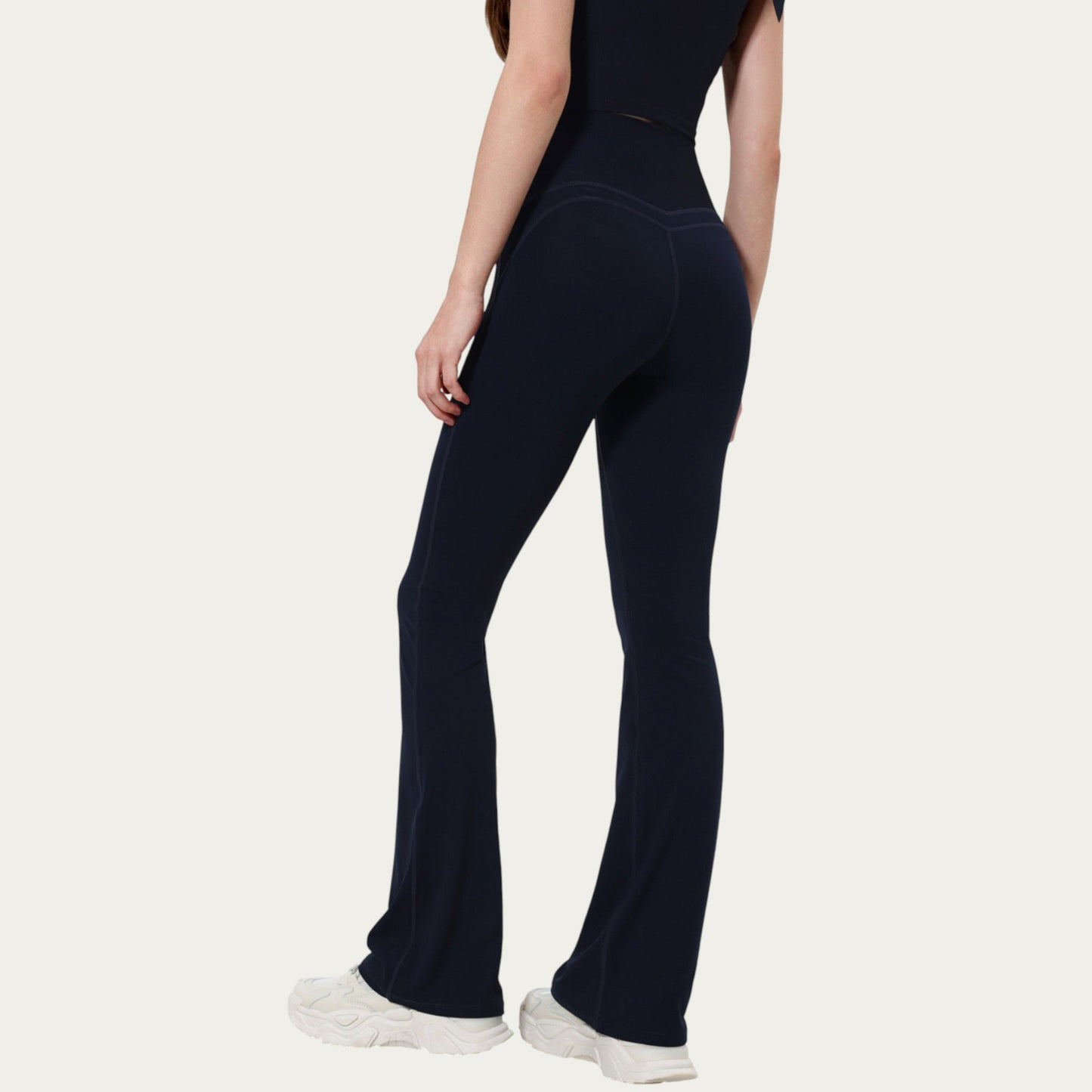 High Waist Flare Sweatpants with Slim Fit Stretch Fabric