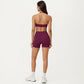 Halter Sports Bra with Open Back and Smooth Stretch Athletic Fit