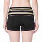 Striped Foldover Waist Fitted Athletic Shorts for Workouts Running and Everyday Activewear