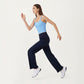 High Waist Wide Leg Sweatpants with Side Pockets and Smooth Stretch Fabric