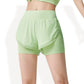 High Waist 2-in-1 Athletic Shorts with Layered Design and Stretch Fabric