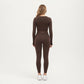 Seamless Long Sleeve Cropped Top with Thumbhole Cuffs and Fitted Waistband