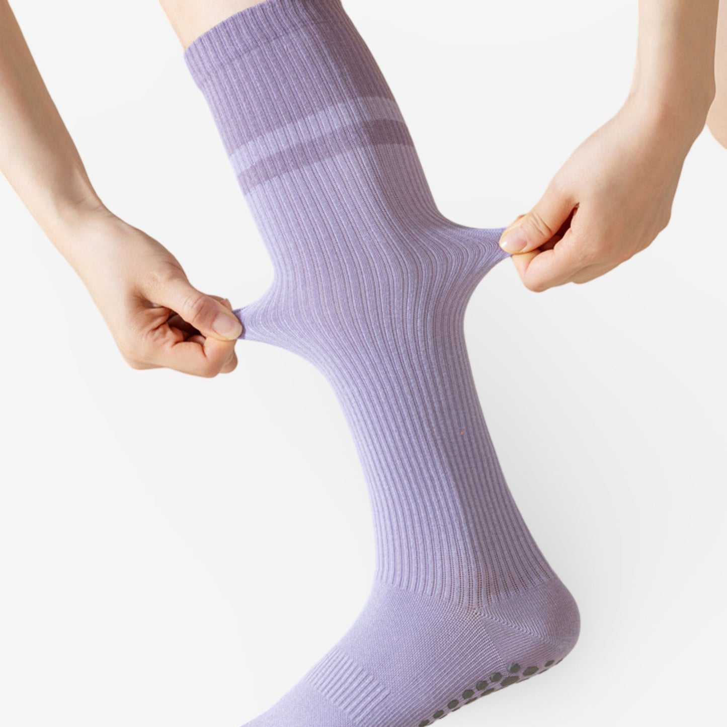 Colorblock Calf Compression Yoga Socks for Fitness and Pilates 3 Pack