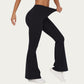 High Waist Flare Leg Yoga Pants with Stretch Fit and Contoured Waistband
