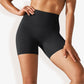 High Waist Seamless Biker Shorts with Compression Fit
