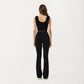 High Waist Flare Sweatpants with Slim Fit Stretch Fabric