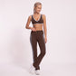 V Neck Sports Bra Contrast Trim Workout Top