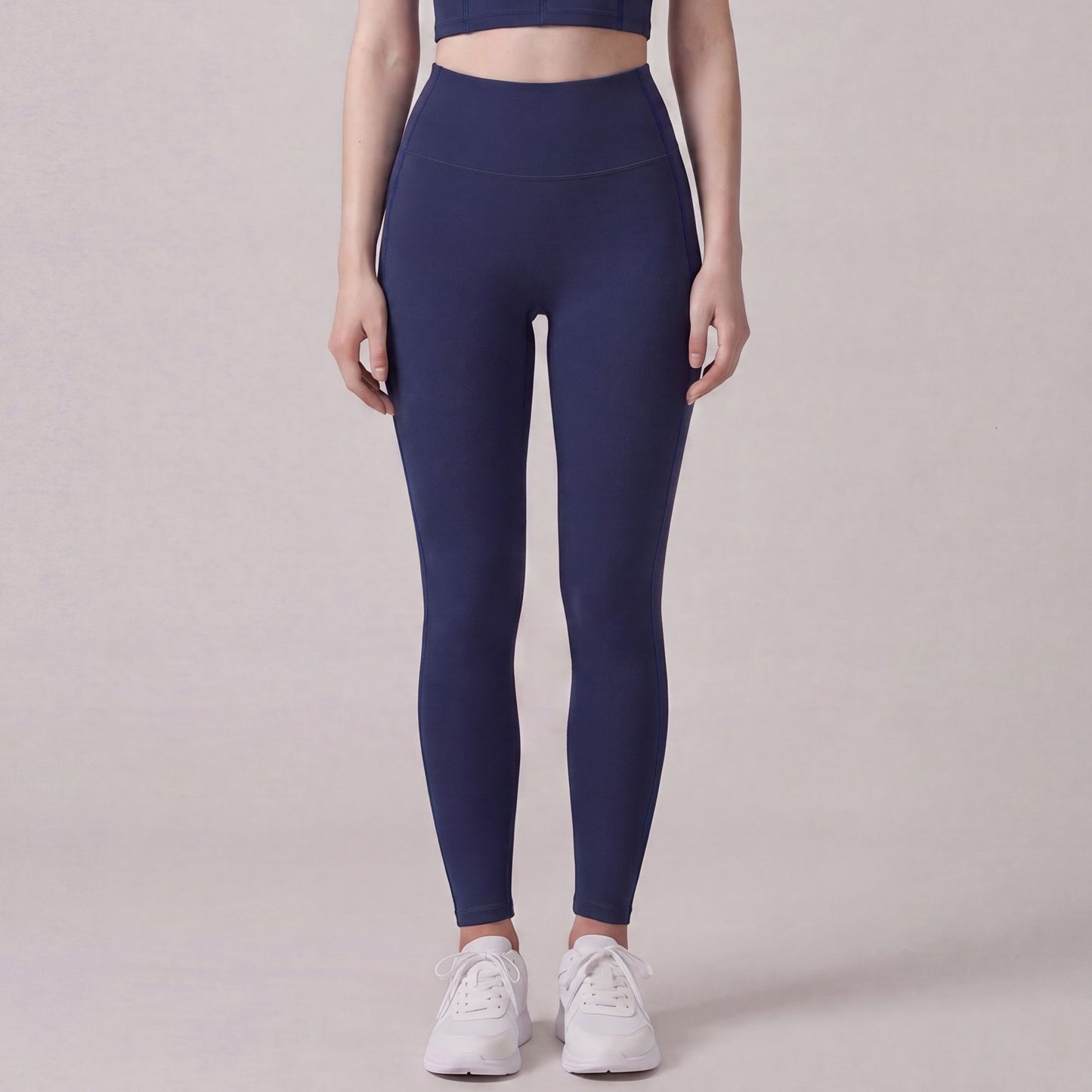 High Waist Full Length Active Leggings with Contour Seams for Workout and Everyday Wear