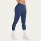 High Waist Crossover Leggings with Contoured Fit and V-Shaped Waistband