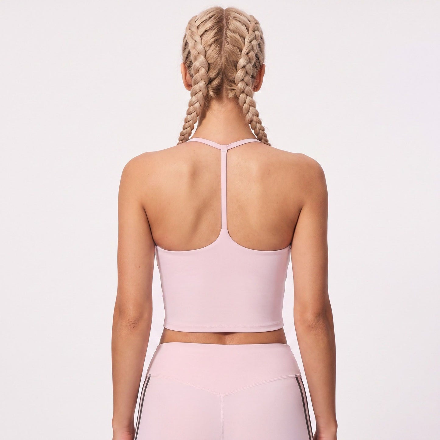 Halter Racerback Workout Tank V Neck Fitted Crop Top