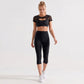 High Waist Capri Leggings with Wide Waistband Smooth Stretch Pull On Workout Yoga Pants