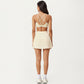 Crisscross Back Sports Bra with Square Neck and Smooth Stretch Fit