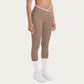 High Waist Crossover Leggings with Contoured Fit and V-Shaped Waistband