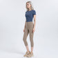 High Waist Capri Leggings with Wide Waistband Smooth Stretch Pull On Yoga Active Pants