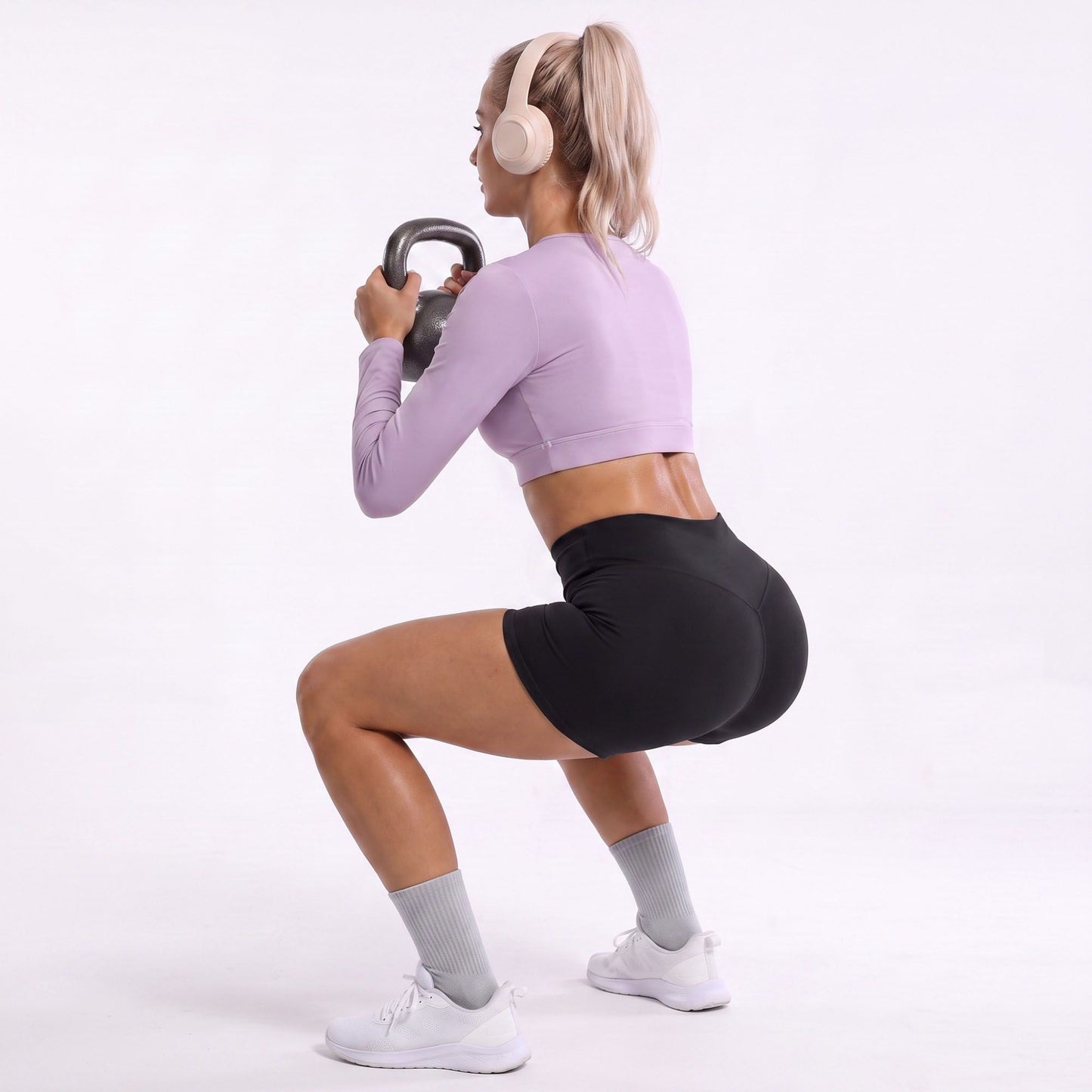 High Waist Biker Shorts Stretch Workout Yoga Shorts