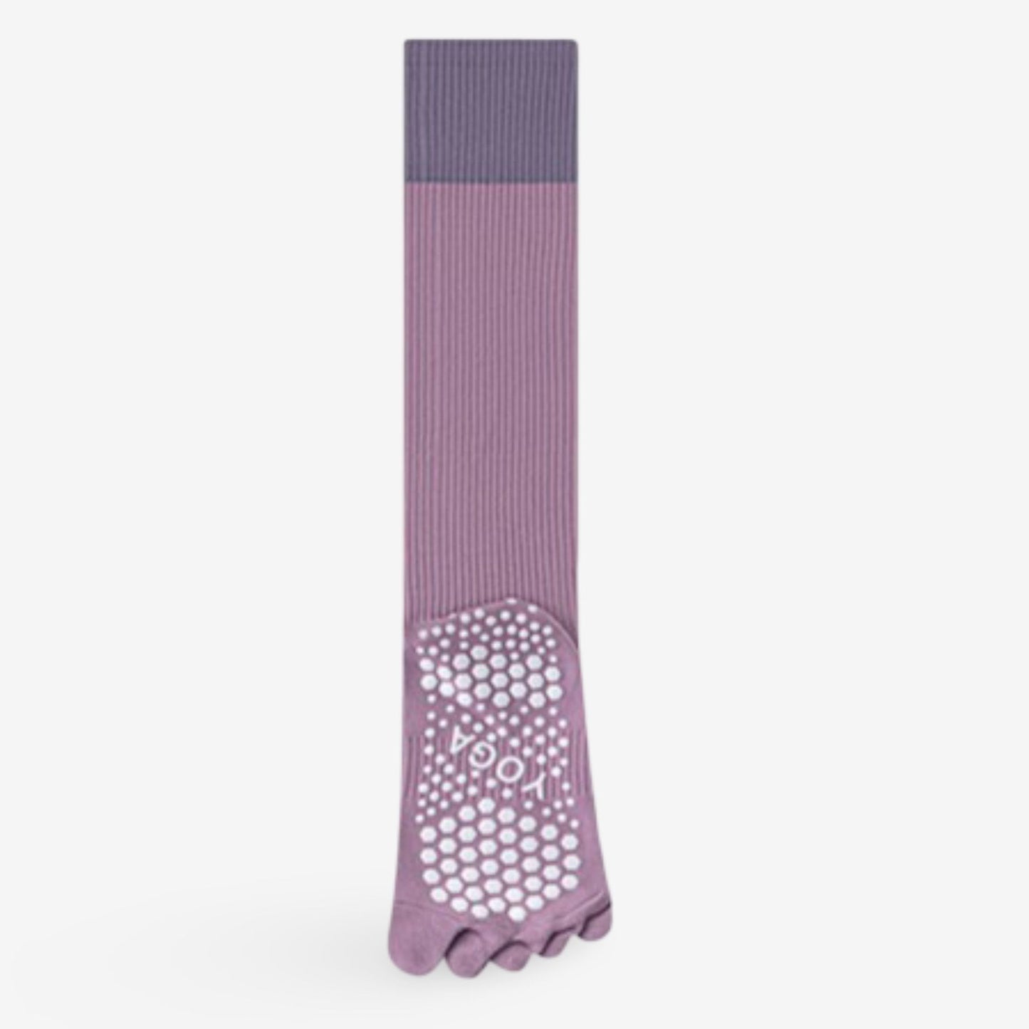 Compression Athletic Socks - Calf Length Toe Socks for Fitness & Yoga 3 Pack