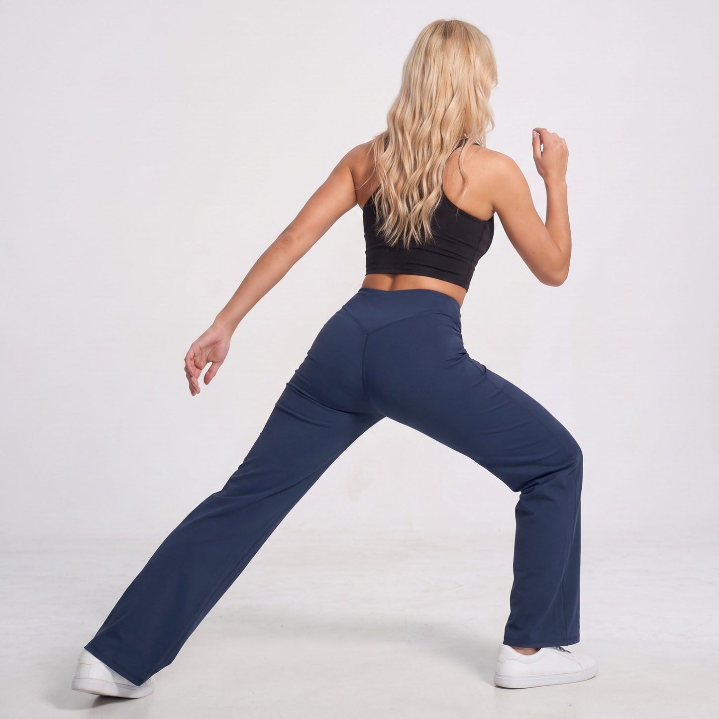 High Waist Wide Leg Yoga Pants Stretch Workout Pants