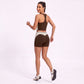 Square Neck Cropped Active Tank Top for Yoga Running Gym Workouts and Everyday Athleisure