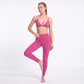 Layered V Neck Sports Bra Double Strap Workout Top