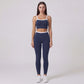 High Waist Contrast Waistband Full Length Active Leggings for Workouts and Everyday Wear