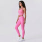Padded Halter Sports Bra Tank Top Contrast Trim Workout Yoga Crop Top