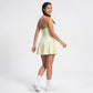 Cami Strap Active Dress Scoop Neck Flared Skirt Workout Yoga Tennis Dress