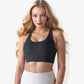 Scoop Neck Stretchy Cropped Banded Criss Cross Back Sports Bra