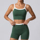 Padded Sleeveless Longline Sports Bra Tank Top Scoop Neck Workout Yoga Crop Top