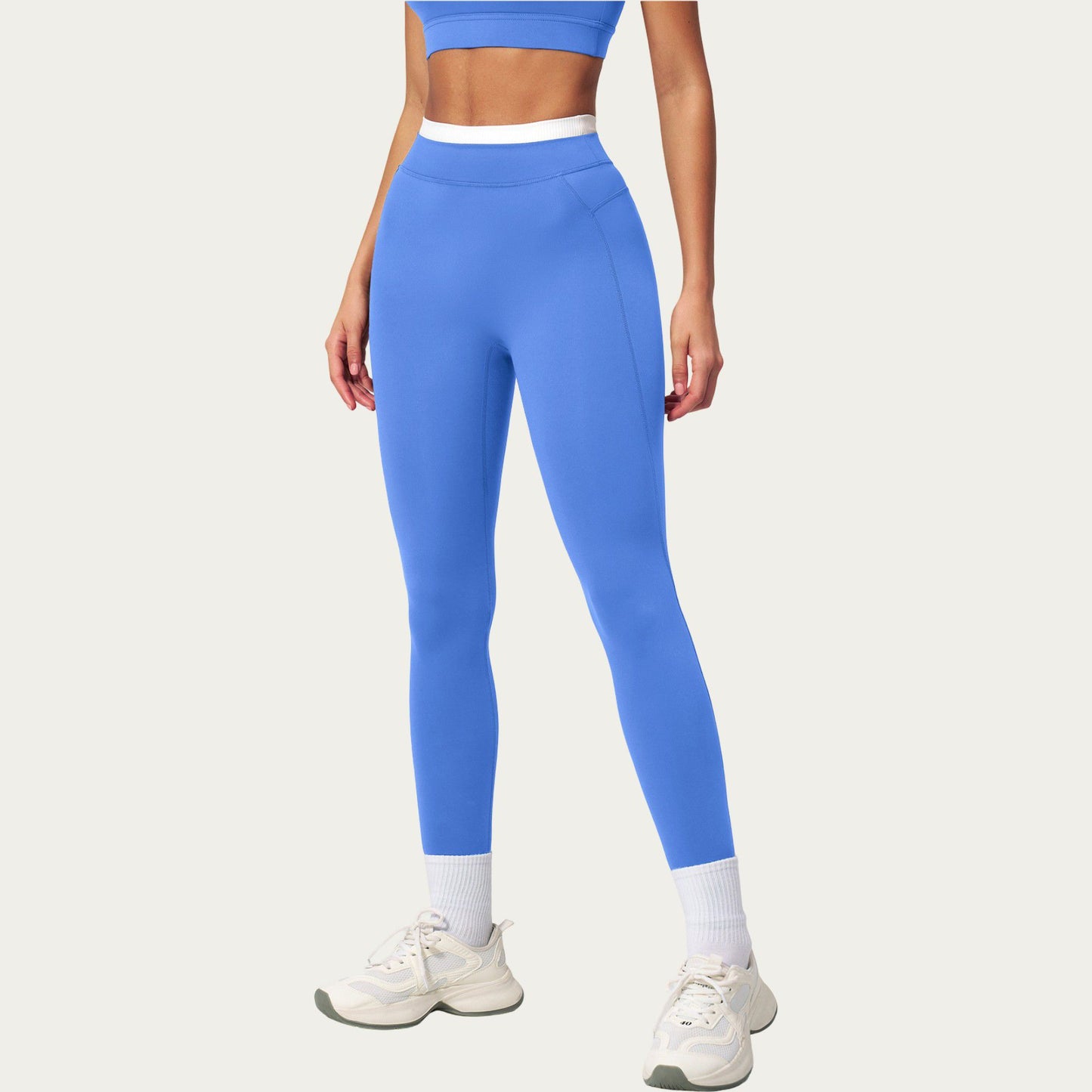 High Waist Leggings with Smooth Stretch Fit and Side Seam Detail
