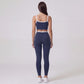 High Waist Contrast Waistband Full Length Active Leggings for Workouts and Everyday Wear