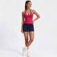 Padded Halter Wrap Front Longline Sports Bra Tank Top Workout Yoga Crop Top