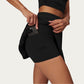 Pleated Athletic Skort with Built-In Shorts and Side Pocket