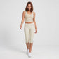 High Waist Capri Leggings Side Slit Cropped Workout Yoga Pants