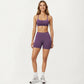 Strappy Sports Bra with Crisscross Back and Smooth Stretch Fit