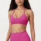 Halter Sports Bra with V Neckline and Smooth Stretch Fit