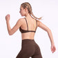 Layered V Neck Sports Bra Double Strap Workout Top
