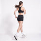 Polka Dot Foldover Waist Fitted Athletic Shorts for Yoga Dance Gym Workouts Running