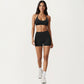 Halter Sports Bra with Open Back and Smooth Stretch Athletic Fit