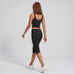High Waist Capri Leggings Side Slit Cropped Workout Yoga Pants