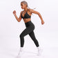 V Neck Cross Back Sports Bra Adjustable Strap Workout Top
