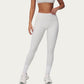 High Waist Leggings with Smooth Stretch Fabric and Curved Seam Detail